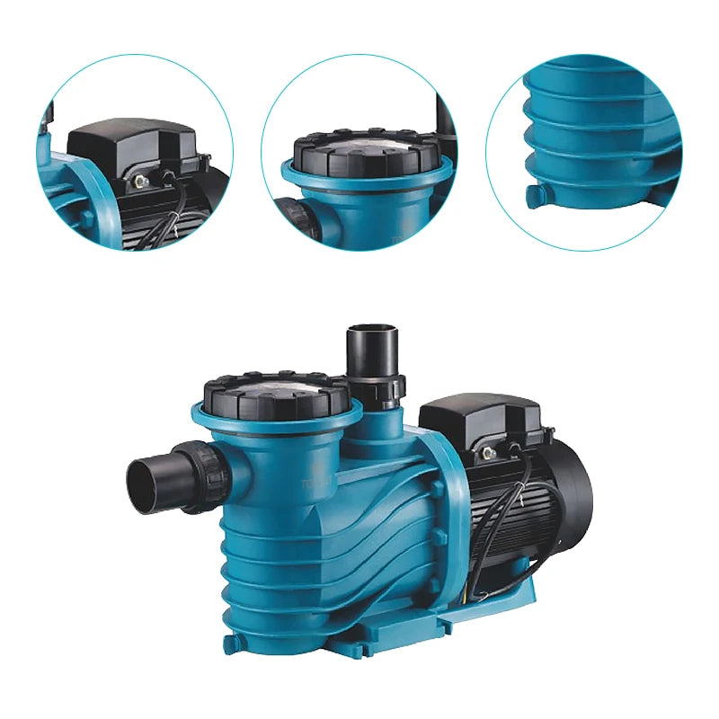 1 HP Pool Pump Powerful In Ground with Filter cleaning equipment for above ground pools cleaning tool high-efficiency pool pump