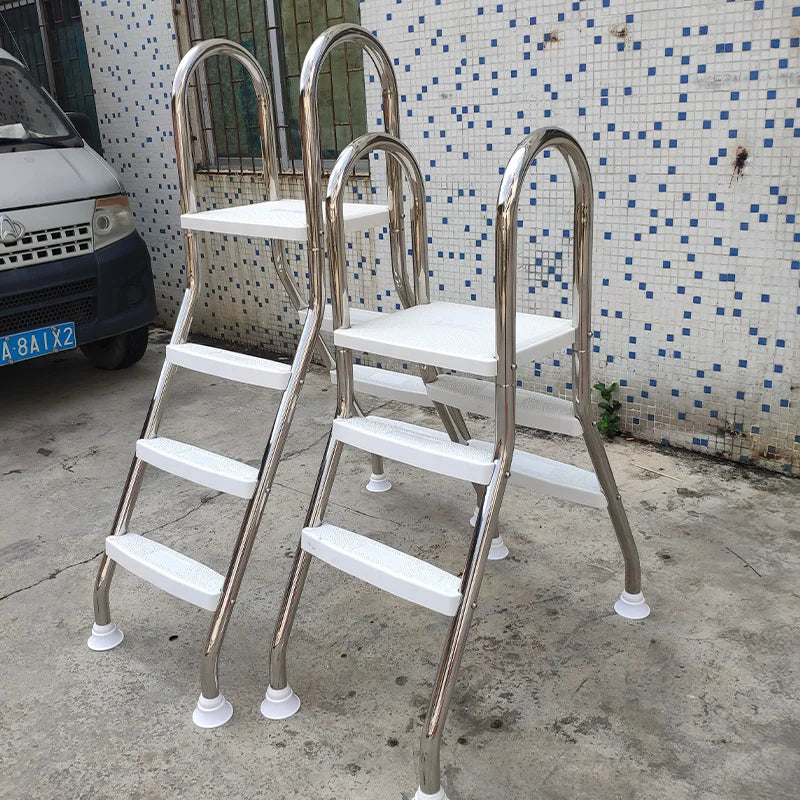 Double-sided Ladder 304 Stainless Steel 2/ 3/ 4/ 5 Steps for Swimming Pool Equipment and Accessories