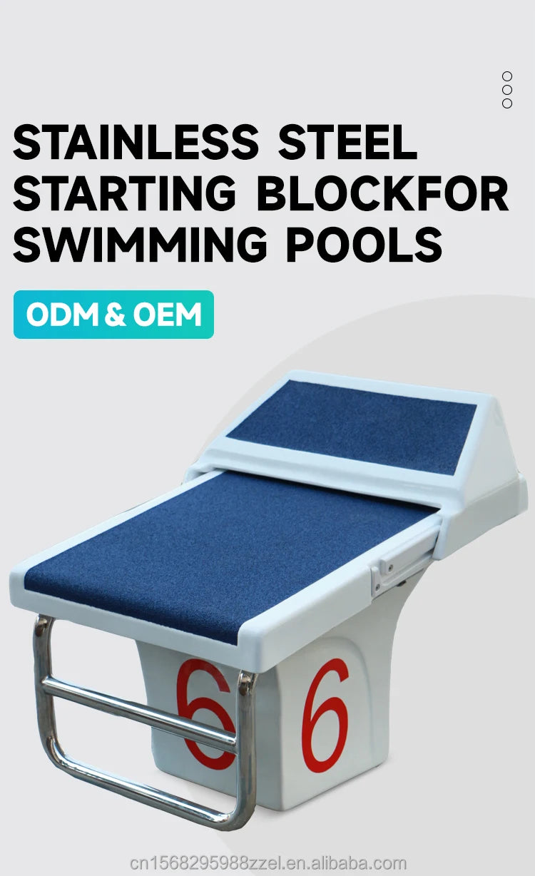 Factory Supply High Quality Pool Stationary Swimming Pool Starting Block with Adjustable footrest starting stand