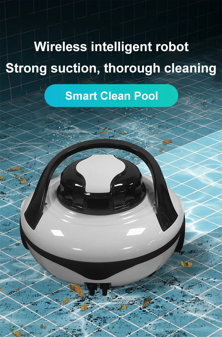 Wireless intelligent robot strong suction Pool Cleaning Machine for floor tool in swimming pool with robotic vacuum accessories