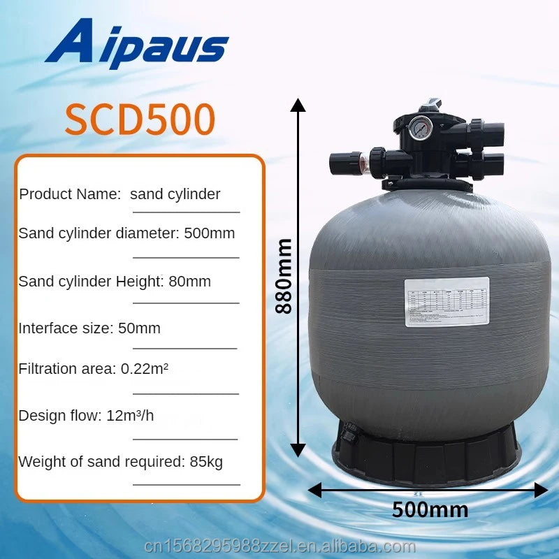 sand filter Water Treatment System Automatic Backwash Fiberglass Material Pool Equipment Swimming Pool Cleaning Sand Filter
