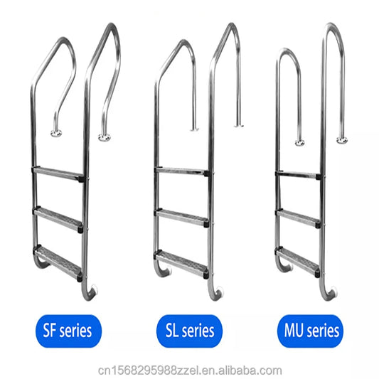 Equipment Ladder Step 2 3 4 5 Steps Swimming Pool Accessories Stainless Steel 304 316 Anti-slip Pool Ladder handrail Ladder