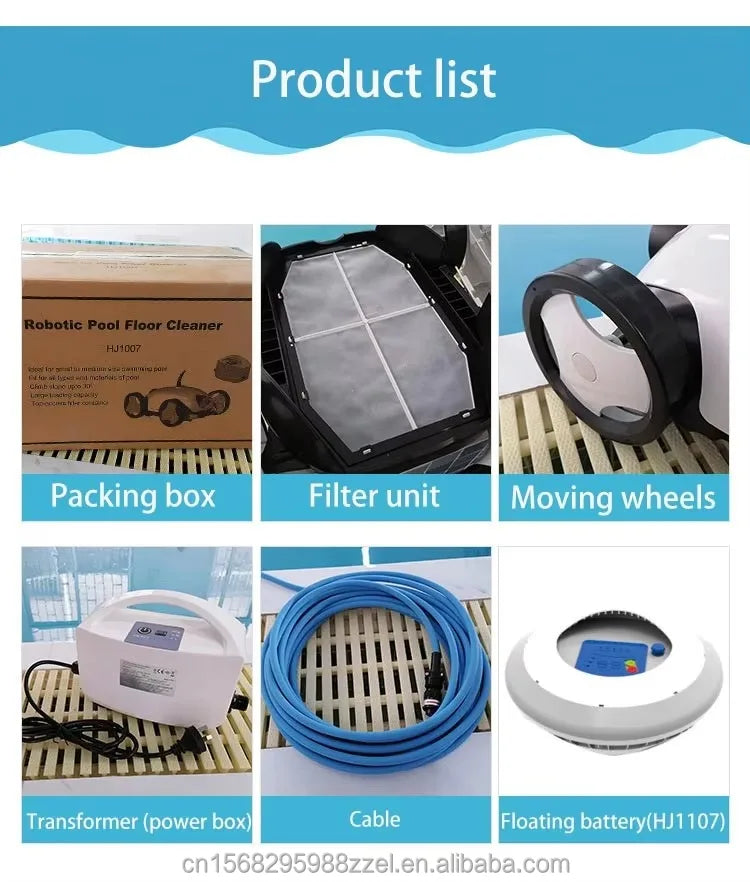 Automatic Vacuum Cleaner OEM  Rechargeable Wireless Robotic Swimming Pool Cleaner Vacuum  accessories suction machine