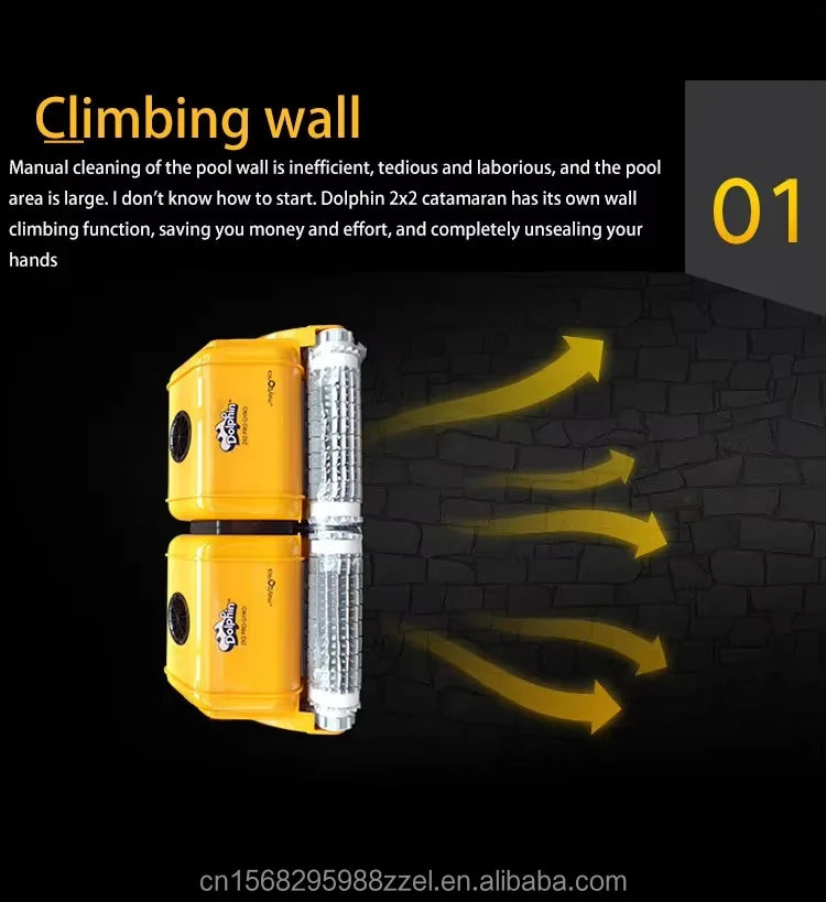 Automatic Climbing Wall Cleaning Swimming Pool Cleaner Robot vacuum cleaner Dolphin accessories suction machine