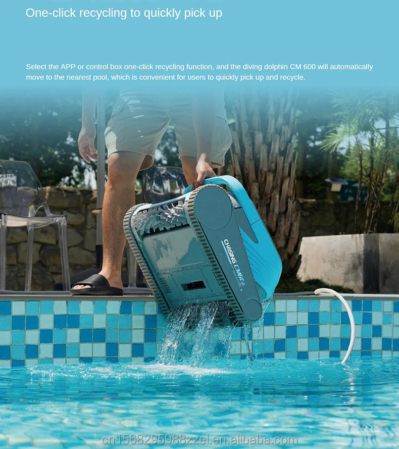 CM600 swimming cleaning robot wire high quality cleaning ability to clean the floor and wall pool suction machine