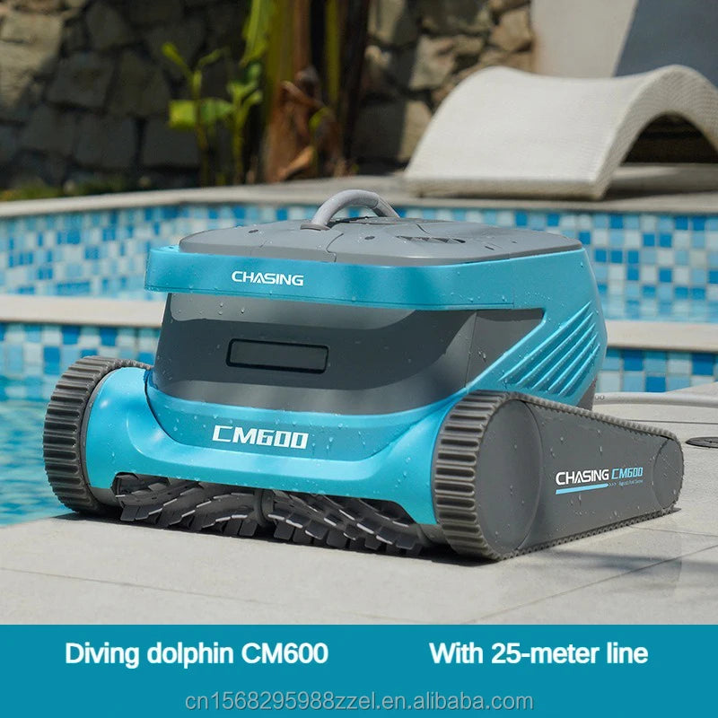 CM600 swimming cleaning robot wire high quality cleaning ability to clean the floor and wall pool suction machine